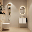 MONDIAZ TURE-DLUX 60cm toiletmeubel Talc. EDEN wastafel Frappe positie rechts. Met 1 kraangat. SW1102590
