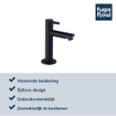 FugaFlow Sobrado Fonteinkraan - wastafelkraan - 14.4cm - 2 stuks - mat zwart SW909592