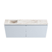 MONDIAZ TURE-DLUX 120cm toiletmeubel Clay. EDEN wastafel Frappe positie links. Met 1 kraangat. SW1102702