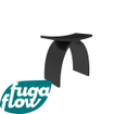 Fugaflow Caria Badkamerkrukje - 42.5x23x42cm - solid surface - mat zwart - SW1204557