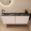 MONDIAZ TURE-DLUX 120cm toiletmeubel Rosee. EDEN wastafel Lava positie links. Met 1 kraangat. SW1104020
