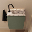 MONDIAZ TURE-DLUX 40cm toiletmeubel Army. EDEN wastafel Glace positie rechts. Met 1 kraangat. SW1103138