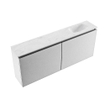 MONDIAZ TURE-DLUX 120cm toiletmeubel Plata. EDEN wastafel Opalo positie rechts. Zonder kraangat. SW1104469