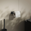 Smedbo Beslagsboden Toiletrolhouder - zelfklevend - RVS Mat Zwart SW890113