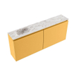MONDIAZ TURE-DLUX 120cm toiletmeubel Ocher. EDEN wastafel Glace positie links. Zonder kraangat. SW1103399