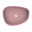 Arcqua Rocker Waskom - opbouw - organisch - links - 50x37cm - mat roze SW976316
