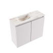 MONDIAZ TURE-DLUX 60cm toiletmeubel Cale. EDEN wastafel Frappe positie links. Met 1 kraangat. SW1102705