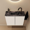 MONDIAZ TURE-DLUX 60cm toiletmeubel Talc. EDEN wastafel Lava positie midden. Met 1 kraangat. SW1103595