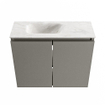 MONDIAZ TURE-DLUX 60cm toiletmeubel Smoke. EDEN wastafel Ostra positie links. Met 1 kraangat. SW1105132