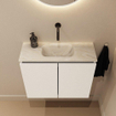 MONDIAZ TURE-DLUX 60cm toiletmeubel Talc. EDEN wastafel Ostra positie midden. Zonder kraangat. SW1104644