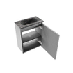 MONDIAZ TURE-DLUX 40cm toiletmeubel Plata. EDEN wastafel Lava positie midden. Zonder kraangat. SW1103954
