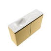 MONDIAZ TURE-DLUX 80cm toiletmeubel Oro. EDEN wastafel Ostra positie links. Zonder kraangat. SW1104956