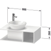 Duravit D-Neo wastafelonderkast 80x26x48cm Betongrijs Mat SW641464