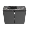 MONDIAZ TURE-DLUX 60cm toiletmeubel Dark Grey. EDEN wastafel Lava positie links. Met 1 kraangat. SW1103727