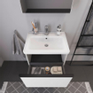 Duravit D-Neo wastafelonderkast 63.4x44x45.2cm 1 lade met softclose wit Hoogglans SW640702