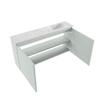 MONDIAZ TURE-DLUX 100cm toiletmeubel Greey. EDEN wastafel Opalo positie rechts. Met 1 kraangat. SW1104343