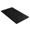 Saniclass Relievo Crag douchebak 90x160cm antislip antibacterieel mineraalmarmer mat zwart SW543411