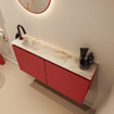 MONDIAZ TURE-DLUX 100cm toiletmeubel Fire. EDEN wastafel Frappe positie links. Met 1 kraangat. SW1102809