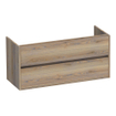 Saniclass Nexxt wastafelonderkast 120x46x55cm 2 softclose greeploze lades met 2 sifonuitsparingen Hout Vintage oak SW392971