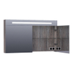 BRAUER Promise Deluxe spiegelkast - 120x70x15cm - met directe verlichting - 2 dubbelzijdige spiegeldeuren - Driftwood SW499524