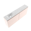 MONDIAZ TURE-DLUX 120cm toiletmeubel Rosee. EDEN wastafel Opalo positie links. Met 1 kraangat. SW1104517