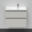 Duravit D-Neo wastafelonderkast 78.4x62.5x45.2cm 2 lades Betongrijs Mat SW640764