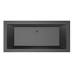 Xenz Society ligbad - 190x90cm - met overloop - zonder afvoer - Acryl Ebony mat SW103319