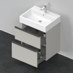 Duravit D-Neo wastafelonderkast 58.4x62.5x44.2cm 2 lades Betongrijs Mat SW641016