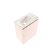 MONDIAZ TURE-DLUX 40cm toiletmeubel Rosee. EDEN wastafel Frappe positie links. Zonder kraangat. SW1102952
