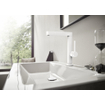 Hansgrohe Finoris wastafelkraan 230 draaibaar pop-up plug mat wit SW651076