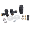 Riko luxe therm.rad.aansluitset haaks verkeerd links mat-zwart SW641787