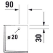 Duravit HappyD 2 sifonkap voor fontein wit SW54274