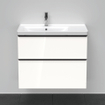 Duravit D-Neo wastafelonderkast 78.4x62.5x45.2cm 2 lades wit Hoogglans SW641113