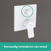 Hansgrohe Vivenis ééngreeps badmengkraan inbouw met geïntegreerde zekerheidscombinatie EN1717 wit mat SW647135