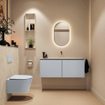 MONDIAZ TURE-DLUX 120cm toiletmeubel Clay. EDEN wastafel Ostra positie midden. Zonder kraangat. SW1104773