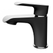 Wiesbaden Tarma eenhendel wastafelkraan laag zwart/chroom SW62546