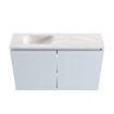 MONDIAZ TURE-DLUX 80cm toiletmeubel Clay. EDEN wastafel Ostra positie links. Zonder kraangat. SW1104788