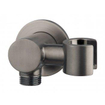 Wiesbaden Wandaansluitbocht met kantelbare handdouchehouder rond 1/2" gunmetal OUTLETSTORE STORE31122