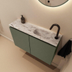 MONDIAZ TURE-DLUX 80cm toiletmeubel Army. EDEN wastafel Glace positie rechts. Met 1 kraangat. SW1103214