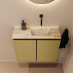 MONDIAZ TURE-DLUX 60cm toiletmeubel Oro. EDEN wastafel Frappe positie rechts. Zonder kraangat. SW1102887