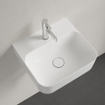 Villeroy & Boch Finion fontein 1 kraangat 43x39cm ceramic+ zonder overloop stone white SW209537