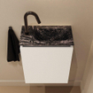 MONDIAZ TURE-DLUX 40cm toiletmeubel Talc. EDEN wastafel Lava positie rechts. Met 1 kraangat. SW1103636