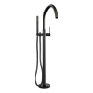 Brauer Black Edition Staande Badkraan - staafhanddouche - 1 stand - 2 gladde knoppen - PVD - mat zwart SW1164718