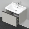 Duravit D-Neo wastafelonderkast 63.4x44x45.2cm 1 lade met softclose Betongrijs Mat SW640732