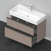 Duravit D-Neo wastafelonderkast 98.4x62.5x44.2cm 2 lades Basalt Mat SW641166