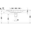 Duravit Durastyle wastafel 120x48cm 1 kraangat overl. wgliss wit SW54154