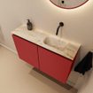 MONDIAZ TURE-DLUX 80cm toiletmeubel Fire. EDEN wastafel Frappe positie rechts. Zonder kraangat. SW1102758