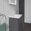 Duravit ME by Starck meubelfontein 43x30cm met 1 kraangat rechts met overloop met wondergliss wit SW84169