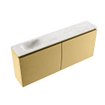 MONDIAZ TURE-DLUX 120cm toiletmeubel Oro. EDEN wastafel Ostra positie links. Met 1 kraangat. SW1105214