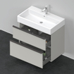 Duravit D-Neo wastafelonderkast 78.4x62.5x44.2cm 2 lades Betongrijs Mat SW641445